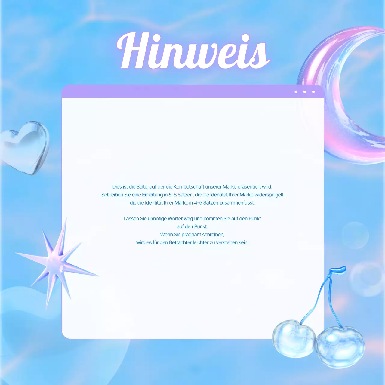 Kitschige Pfosten mit Y2K-Branding in Hellblau