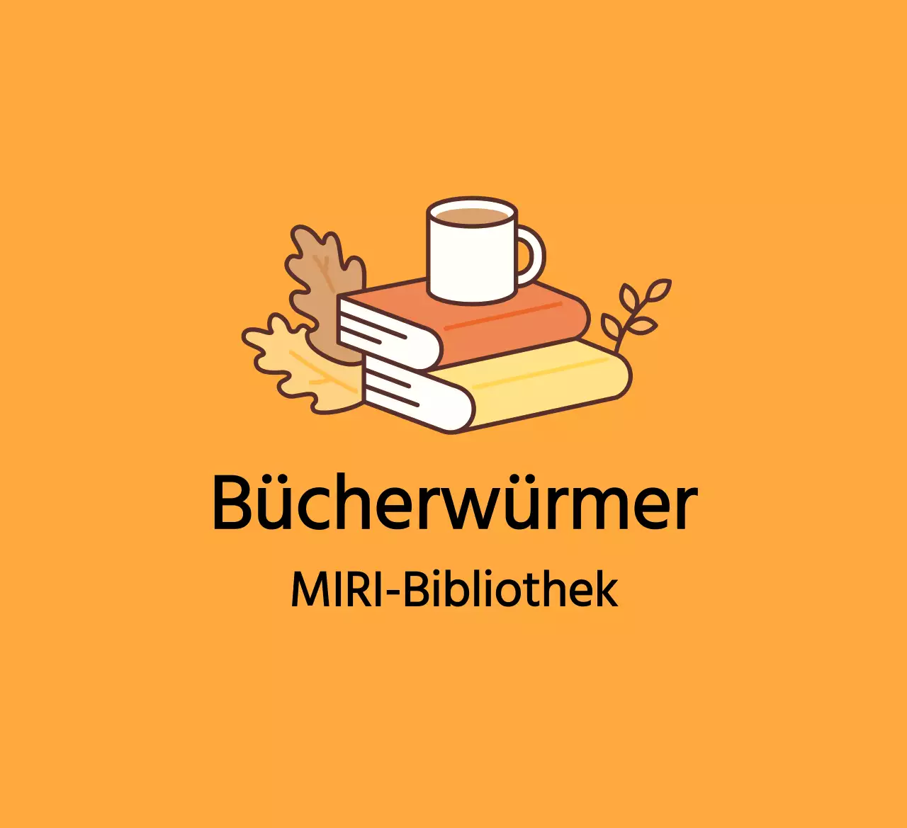 Warmes Design mit Buchillustrationen