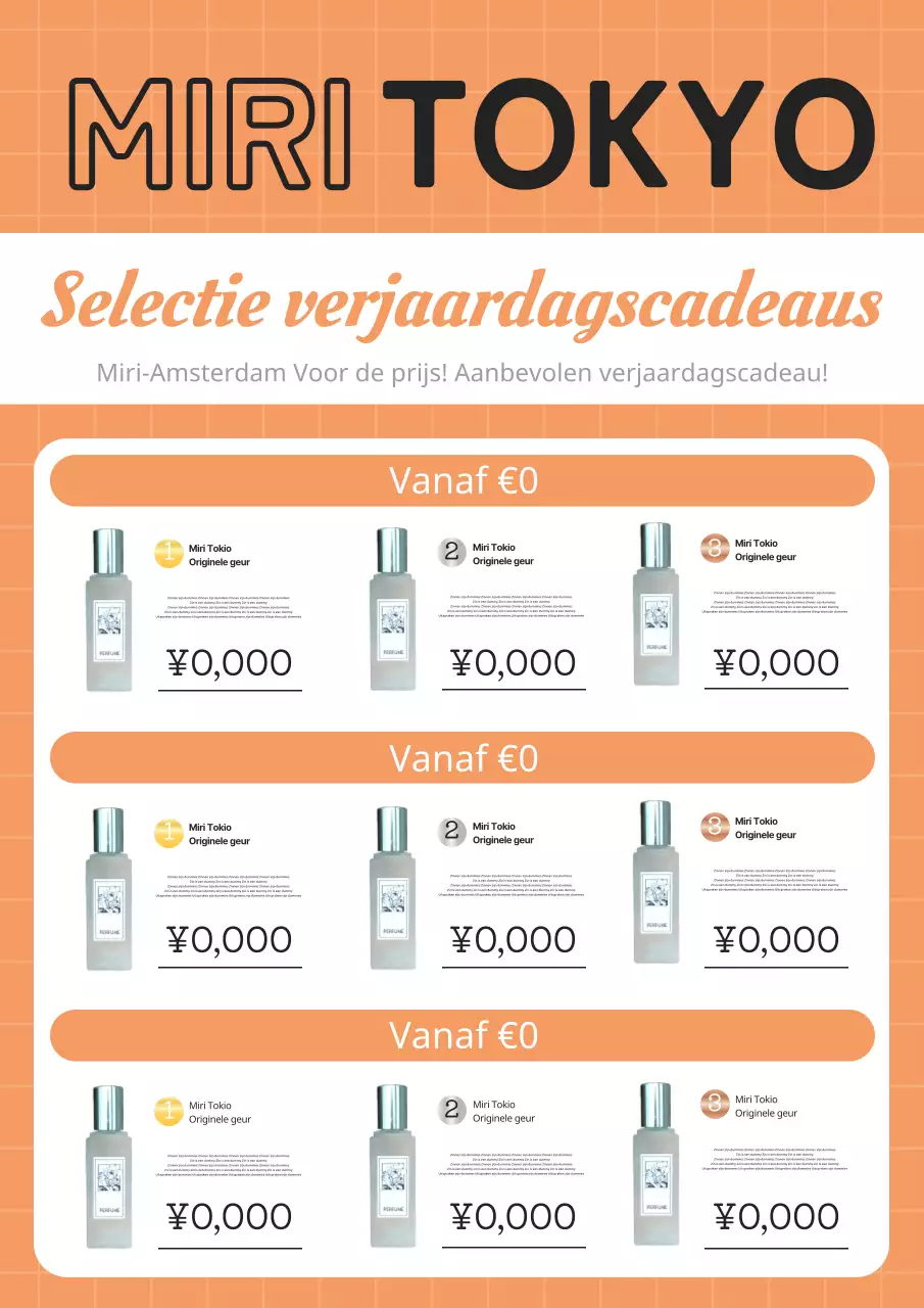 Moderne en eenvoudige reclame voor cosmetica-evenementen in oranje