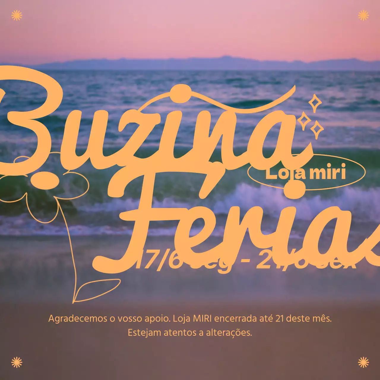 Anúncios de férias de verão em cor de laranja