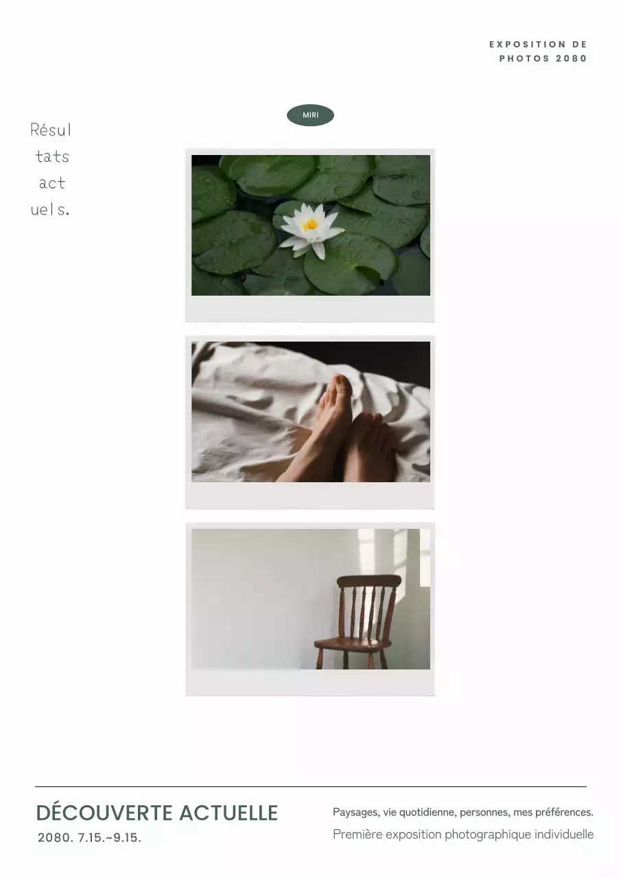 Publicité pour l'exposition "Green simple".