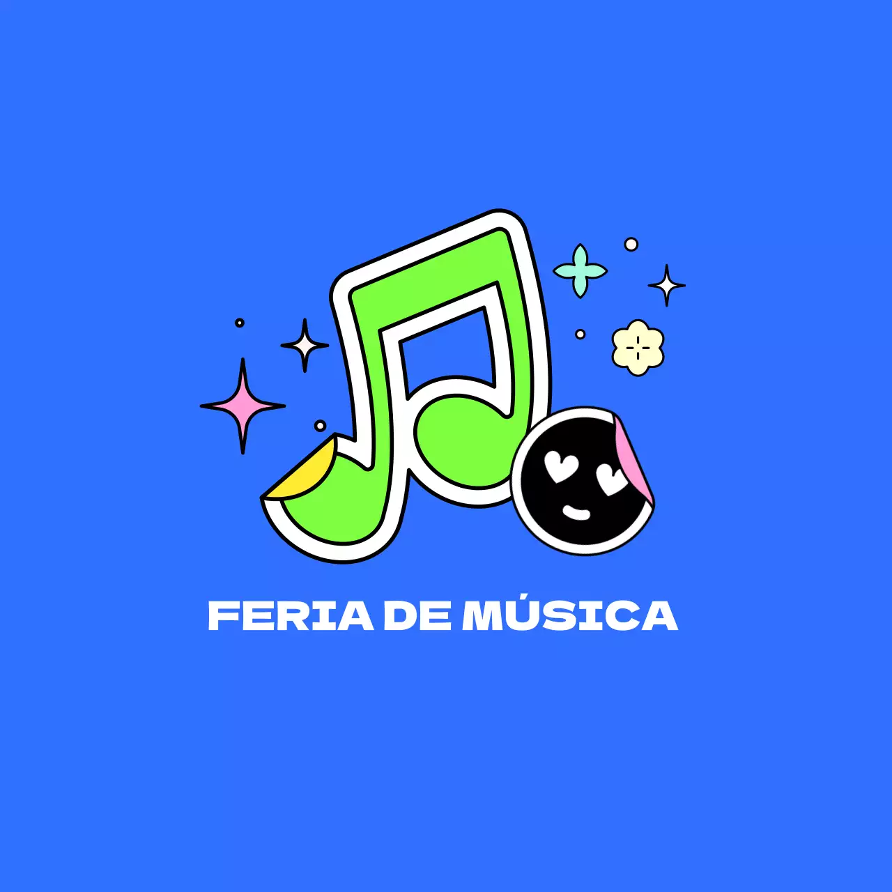 Colorido concepto de festival de música