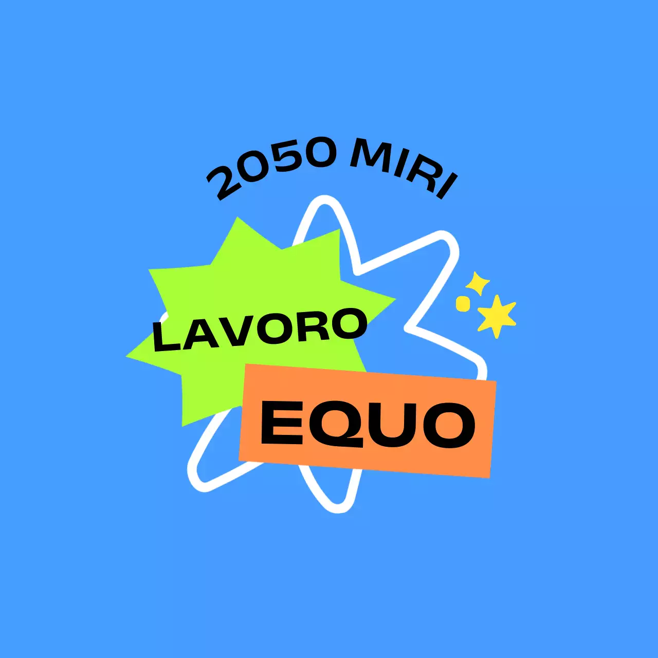 Per il merchandising fieristico aziendale in blu e verde arancio