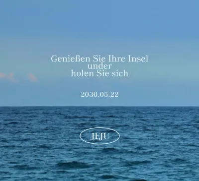 Entwerfen Sie ein emotionales Texttourismusprodukt mit einem beruhigenden, emotionalen Meeresfoto als Hintergrund