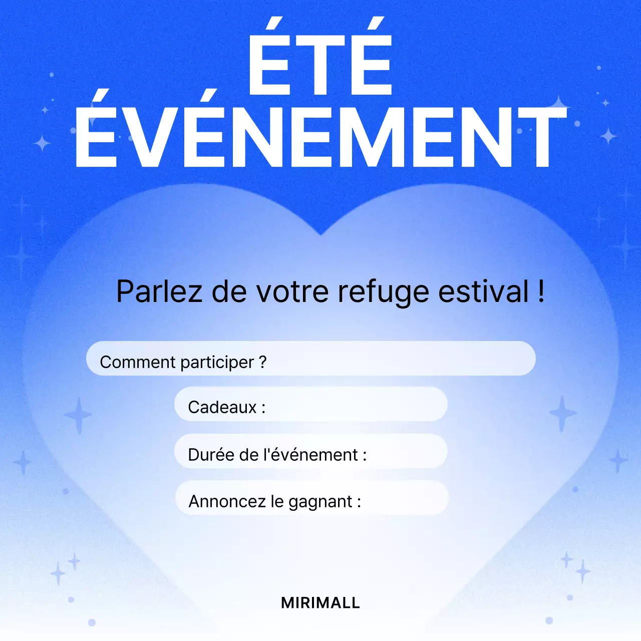 Promouvoir un simple événement estival en bleu
