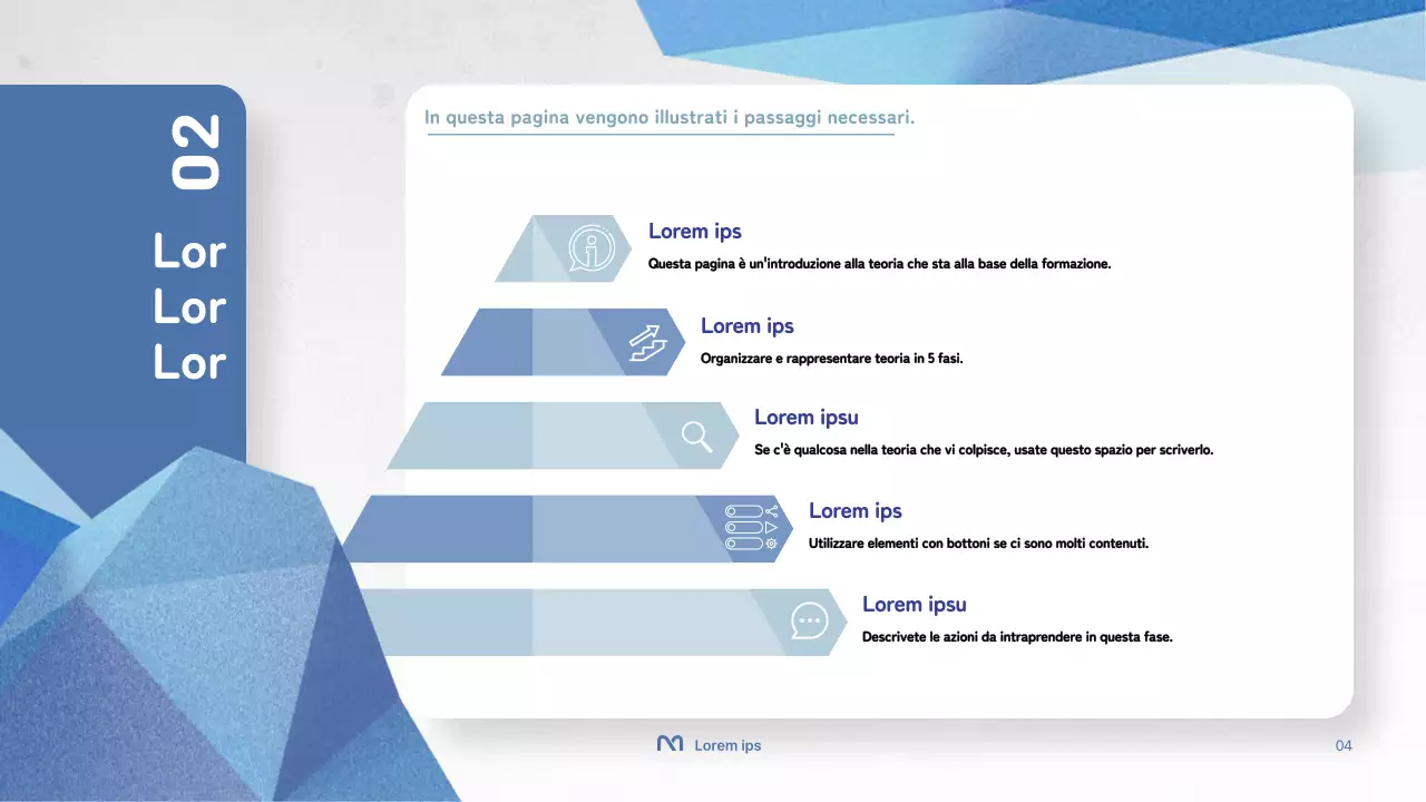 Semplice presentazione per la formazione degli insegnanti in bianco e blu