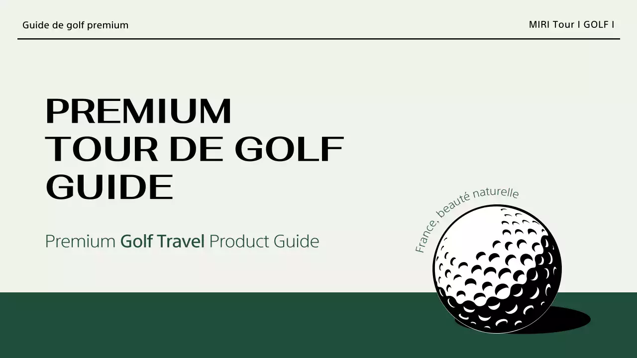 Un guide de voyage de golf moderne en kaki et ivoire