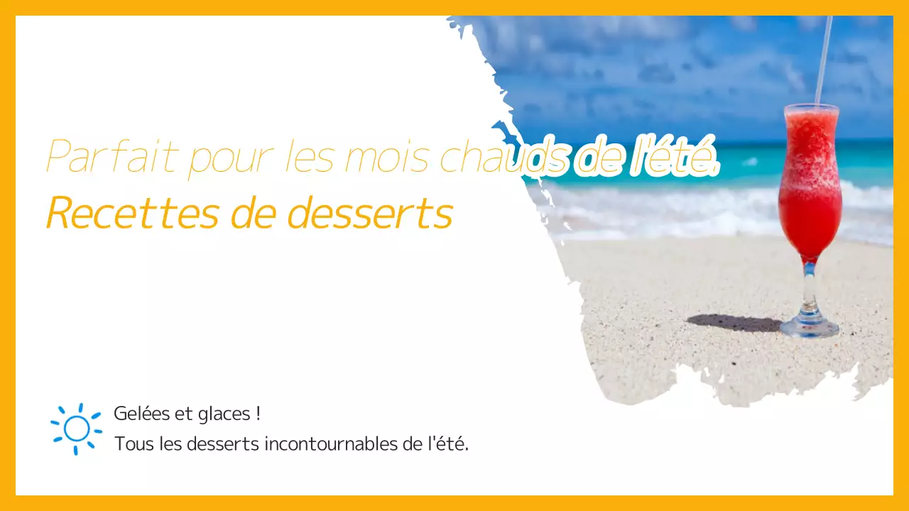 Une introduction à la recette d'un dessert d'été rafraîchissant en jaune et bleu clair