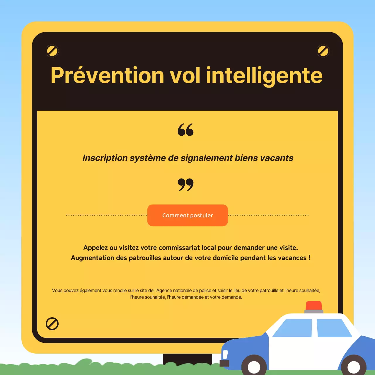 Conseils de sécurité pour les fêtes de fin d'année en marron et jaune