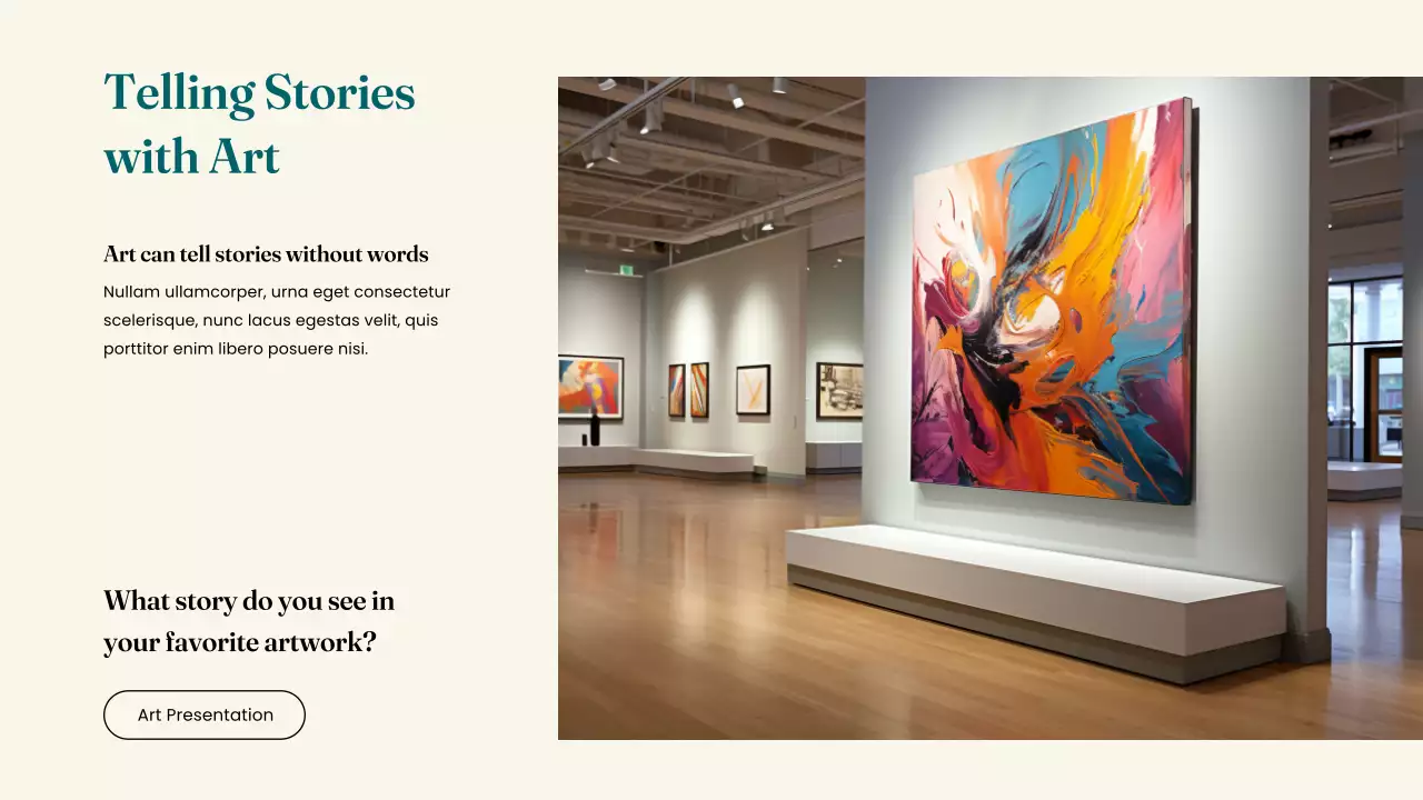 Beige Abstract Art Presentation