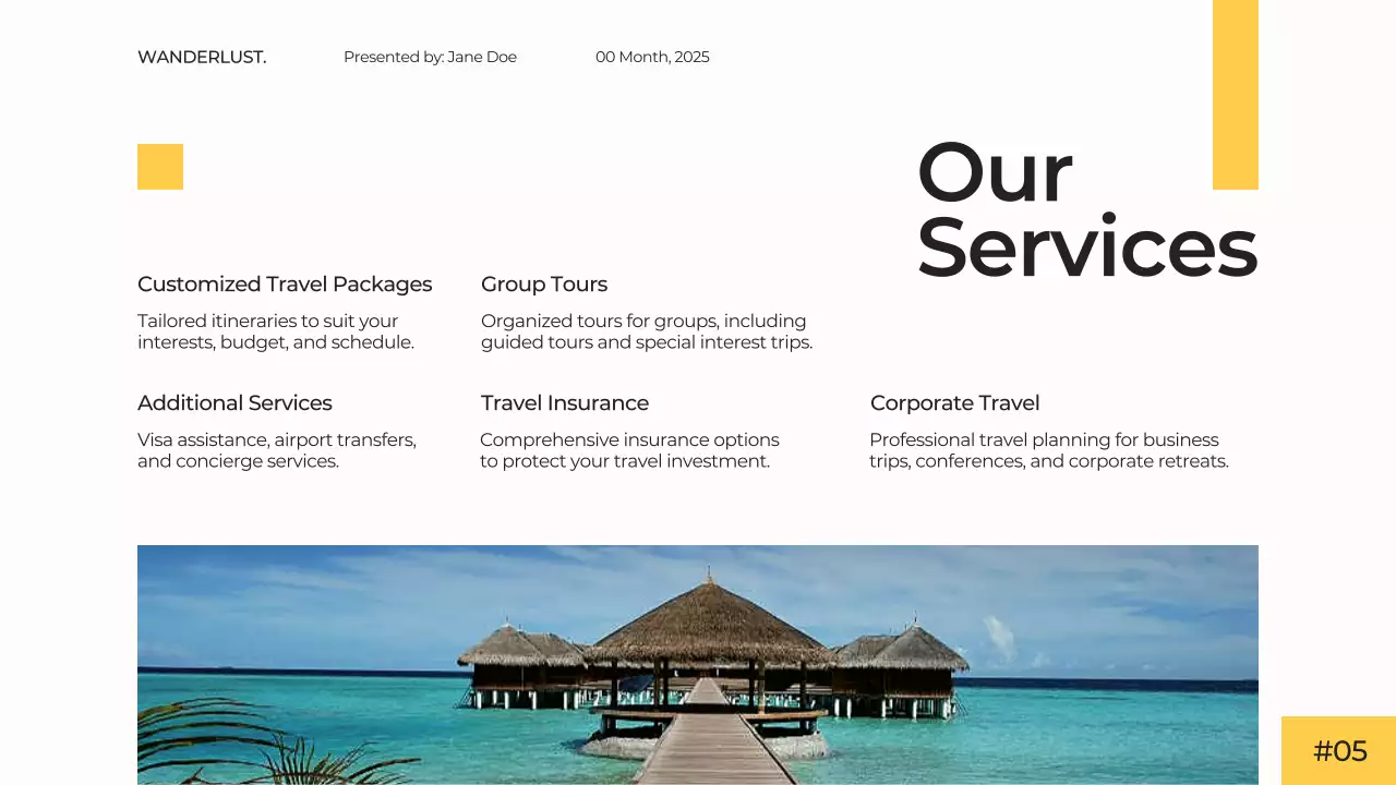 Yellow Modern Travel Presentation