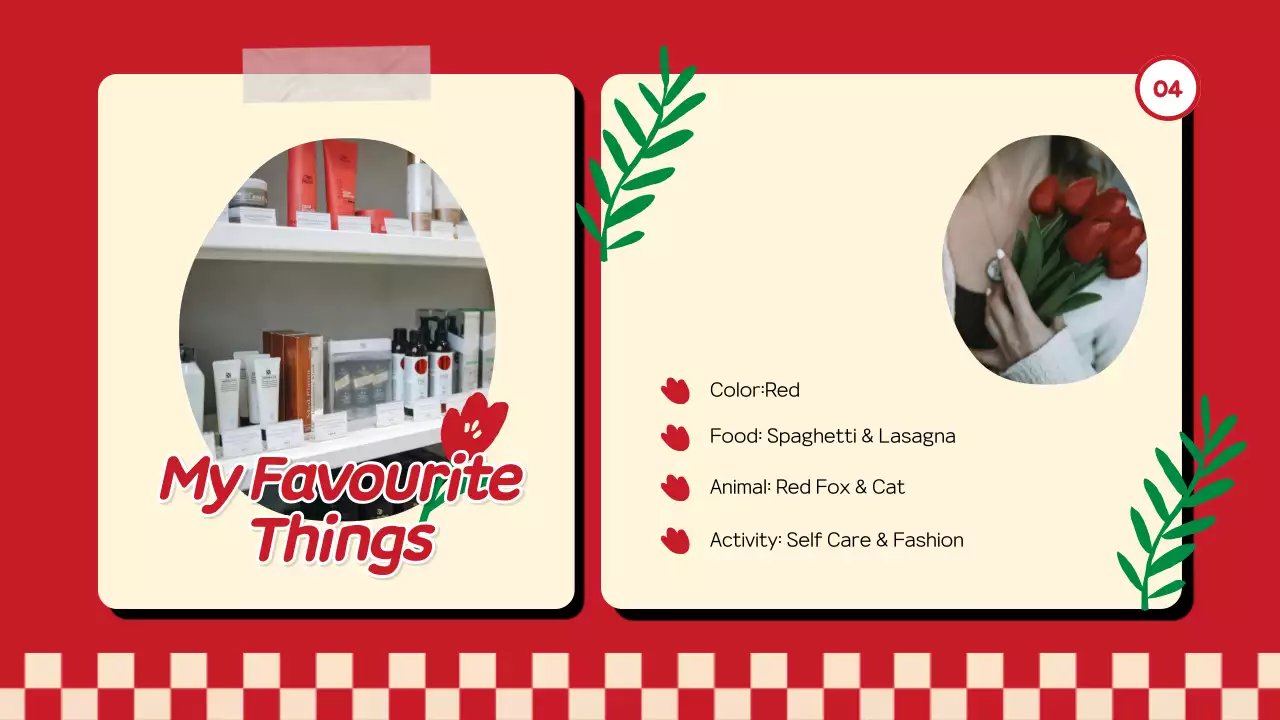 Red Trendy Personal Introduction Presentation