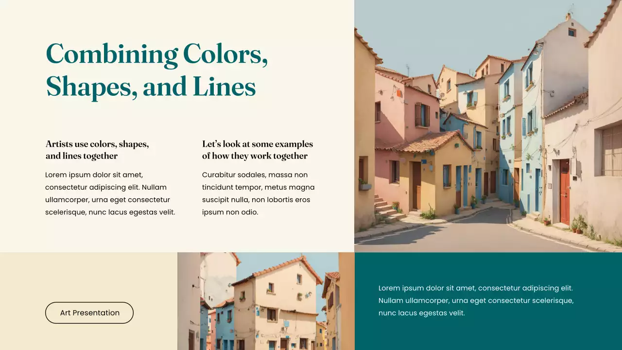 Beige Abstract Art Presentation