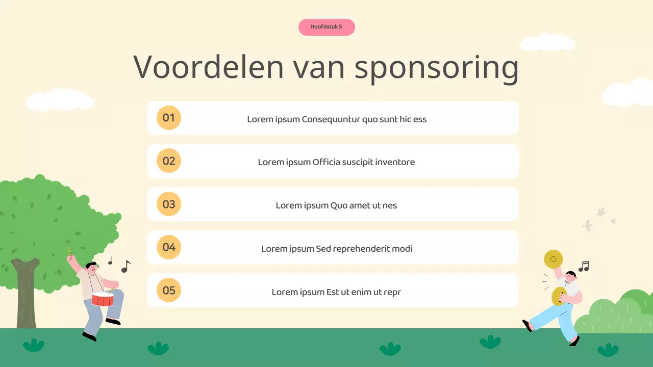 Groen en Roze Festival van de Hoop Sponsoring Voorstel