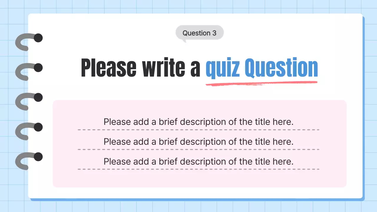 Blue Simple Quiz Promotion Presentation