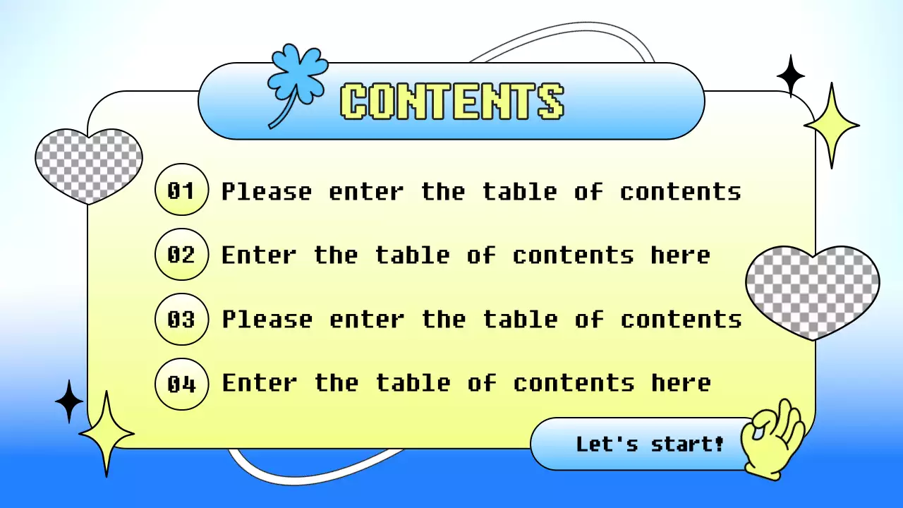 블루 레트로 가이드 프리젠테이션