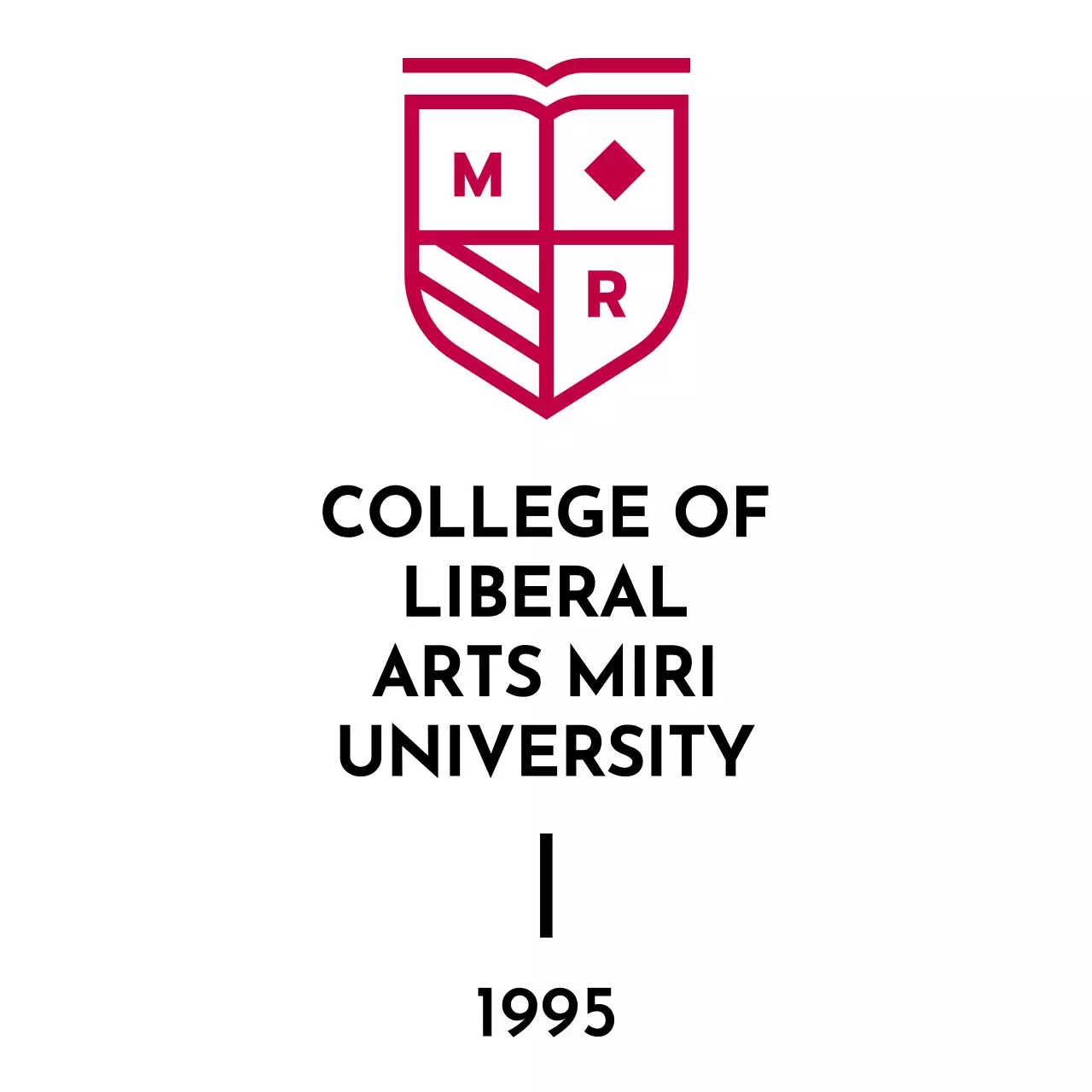 Design with a school symbol in the form of a flag