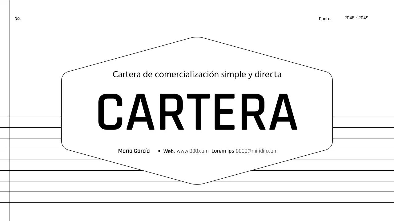 Carpeta imprimible de estilo diario sencillo en blanco y negro