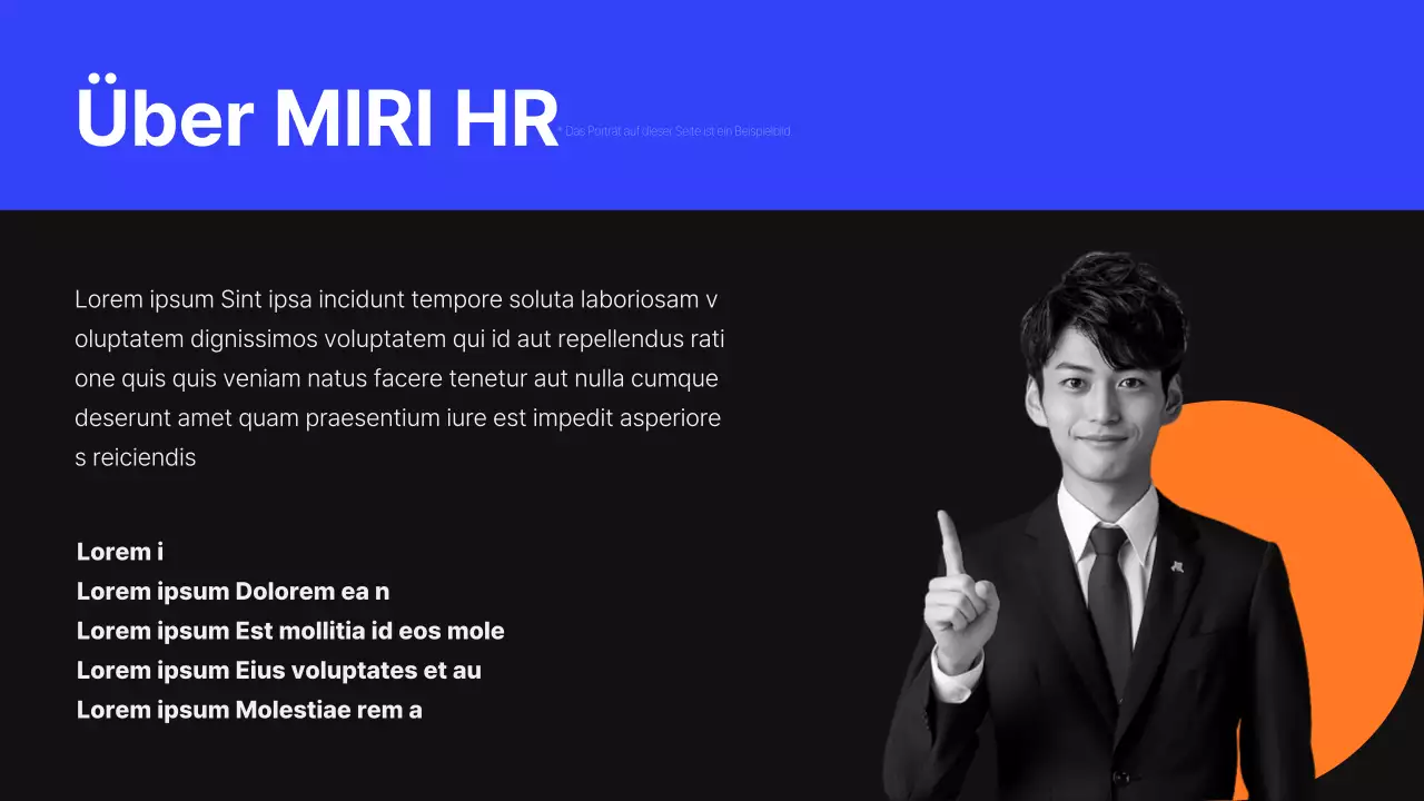 Modernes Headhunting-Angebot in Schwarz und Blau