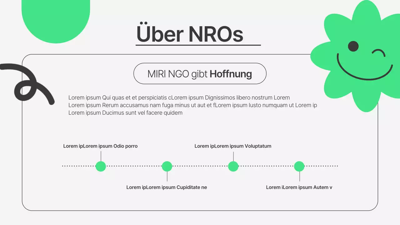 Eine einfache, grün-graue Einführung in die NRO-Freiwilligenarbeit vor dem Workshop