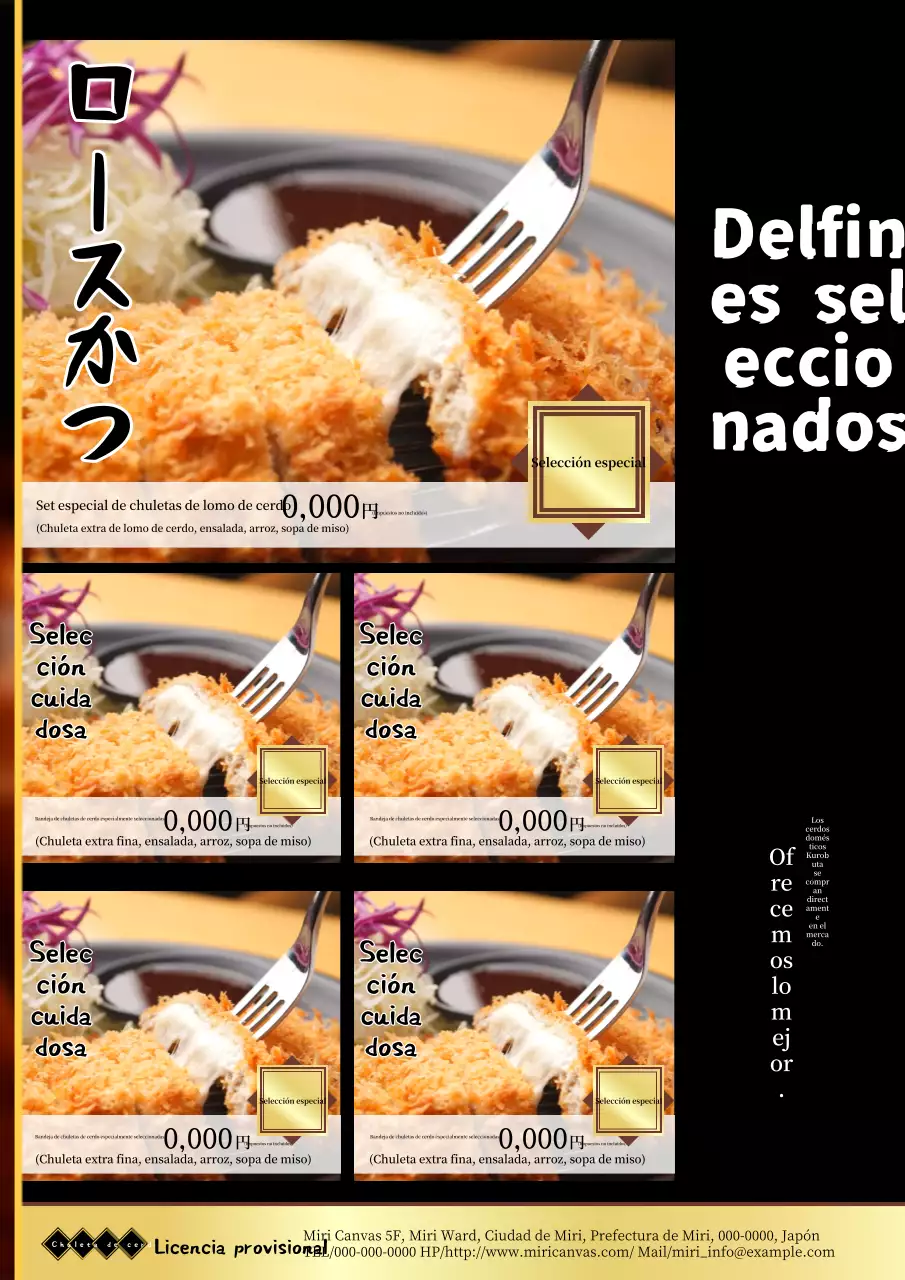 Anuncio de menú de roscatas negras sencillas