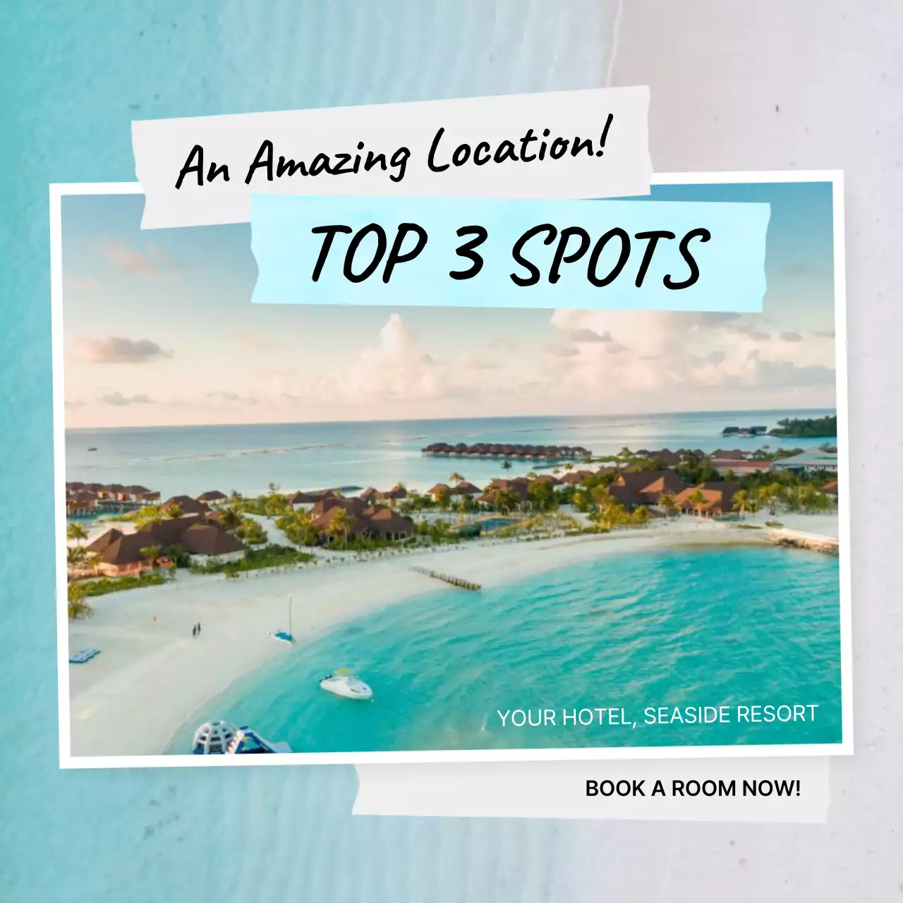 Blue Modern Travel Promotion Social Media Post