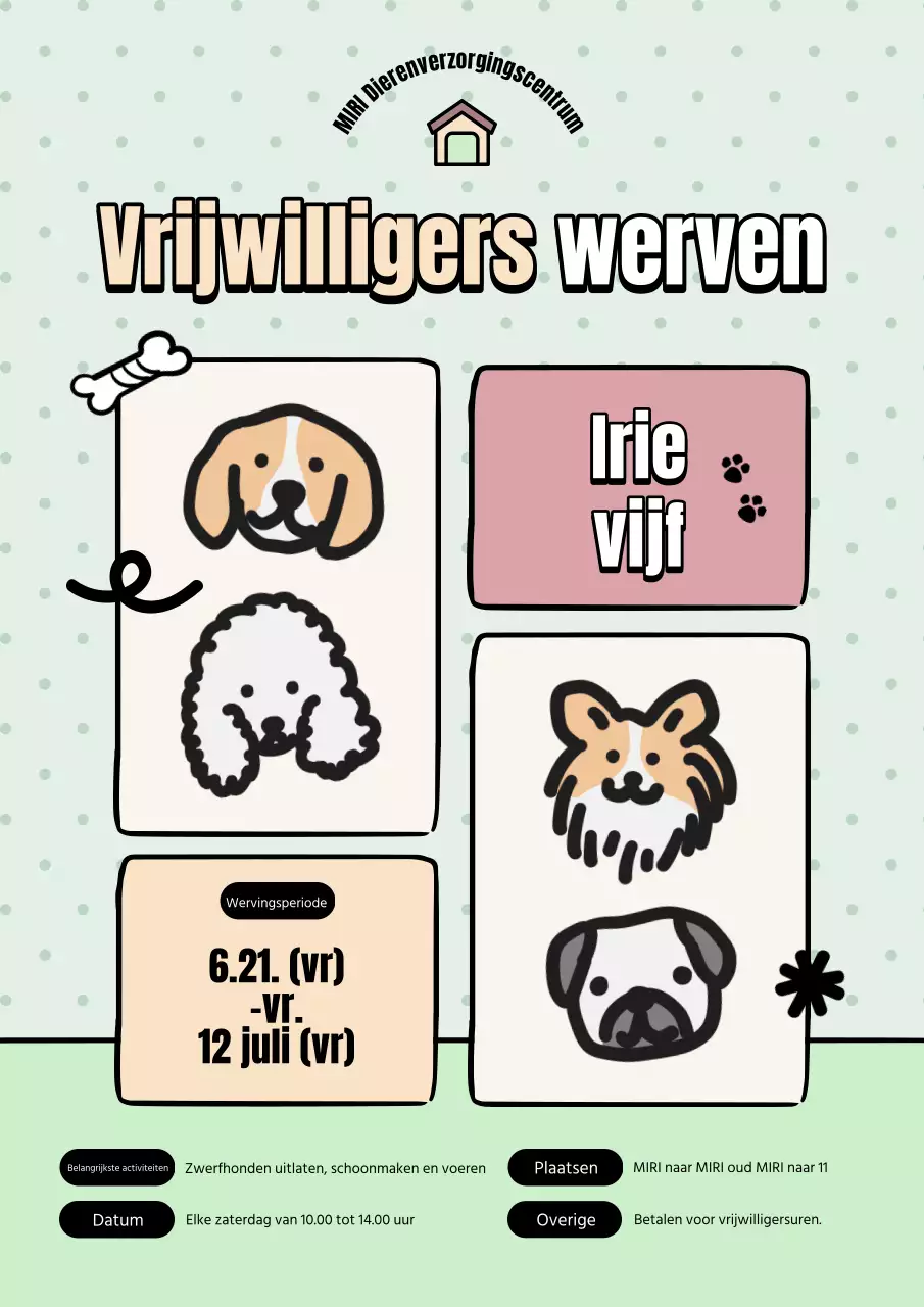 De werving van vrijwilligers voor het gele en chartreuse zorgcentrum bevorderen