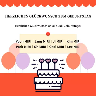 Reds bezaubernde Geburtstagsanzeige