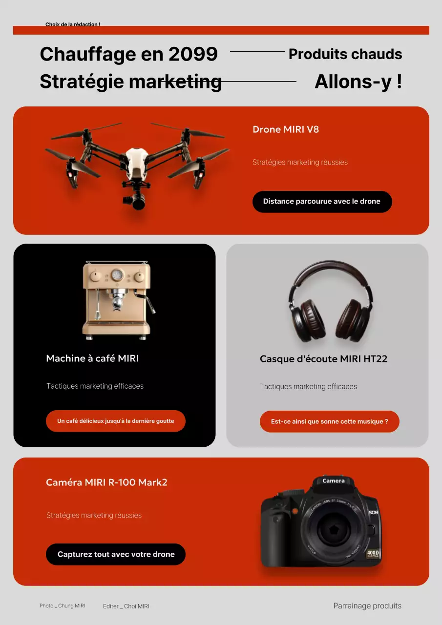 Les stratégies de marketing moderne rouge et gris en bref