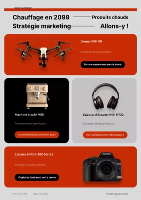 Les stratégies de marketing moderne rouge et gris en bref