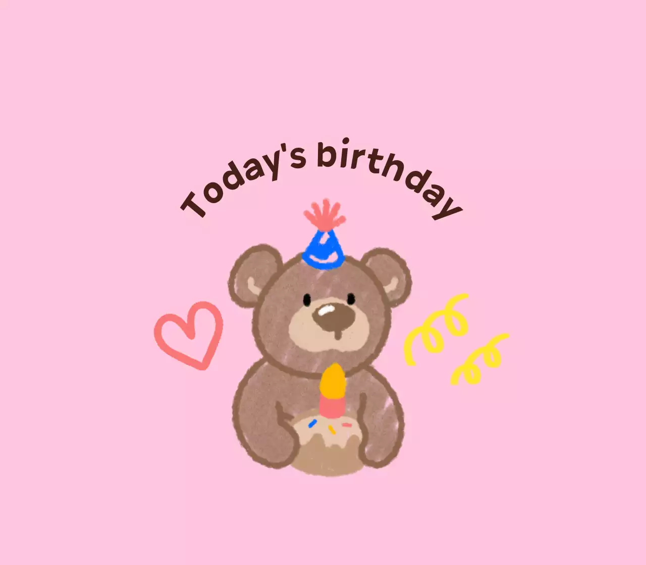 Selamat Ulang Tahun dengan karakter lucu dengan nuansa doodle