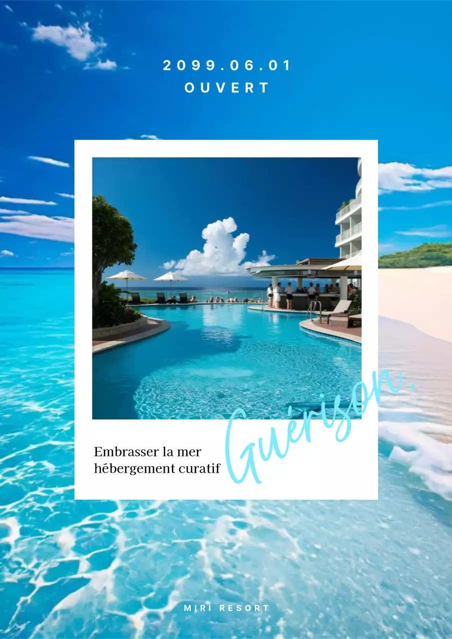 Promouvoir un logement d'inspiration estivale et tendance en bleu clair