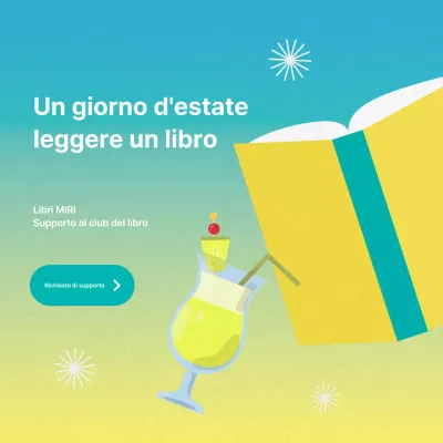 Un post minimalista da club del libro in giallo e neon
