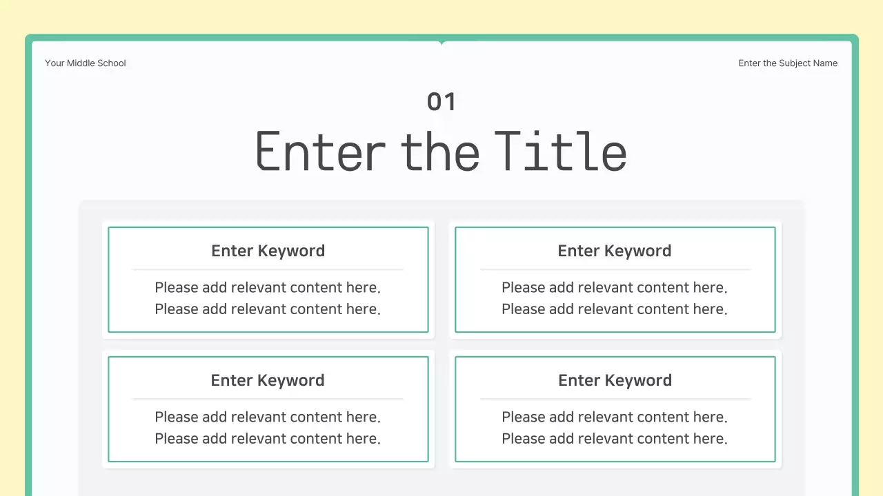 Apresentação do Guia de Aula Green Simple
