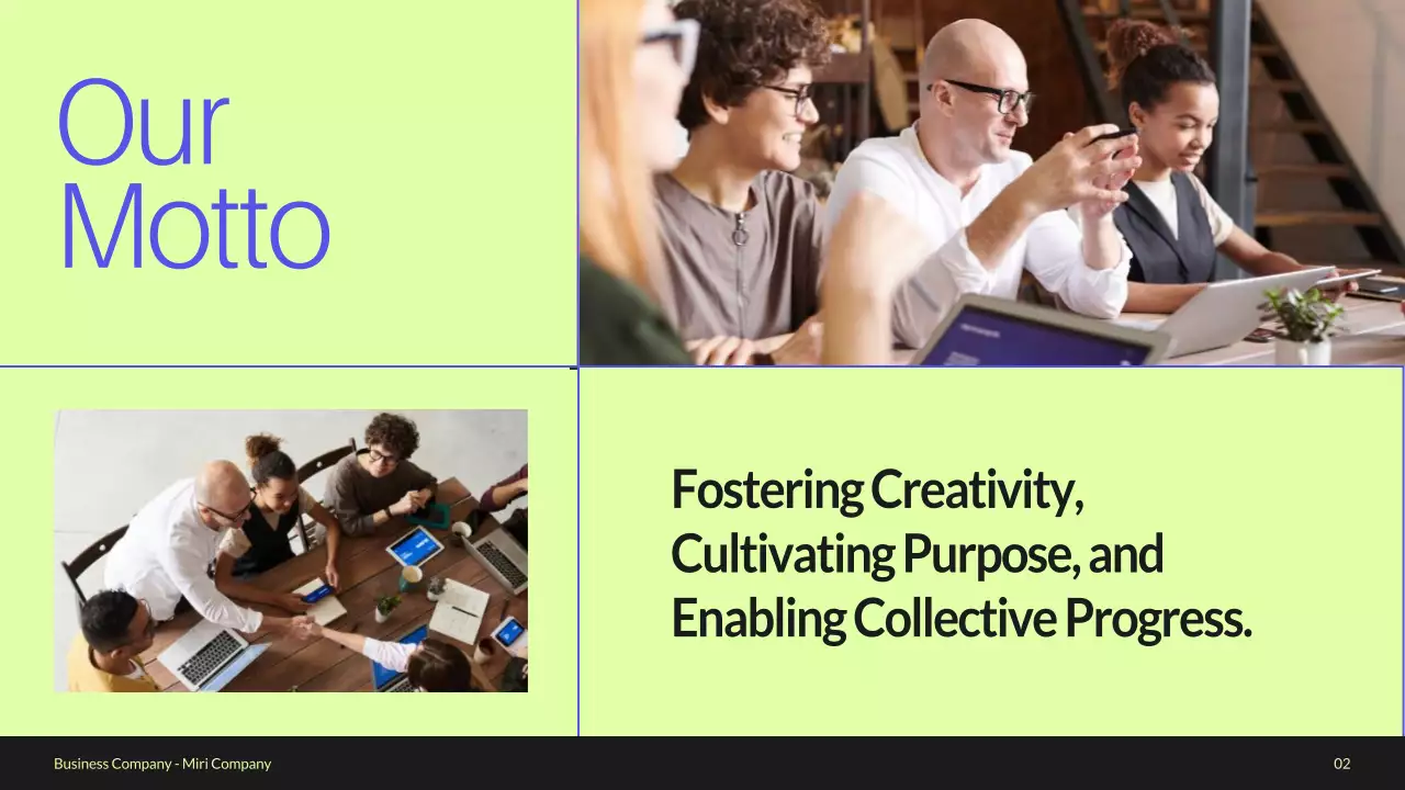 Blue Modern Business Profile Presentation