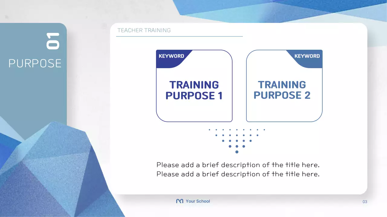 Blue Modern Teacher Guide Presentation