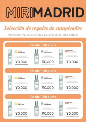 Moderno y sencillo anuncio de evento de cosméticos en naranja