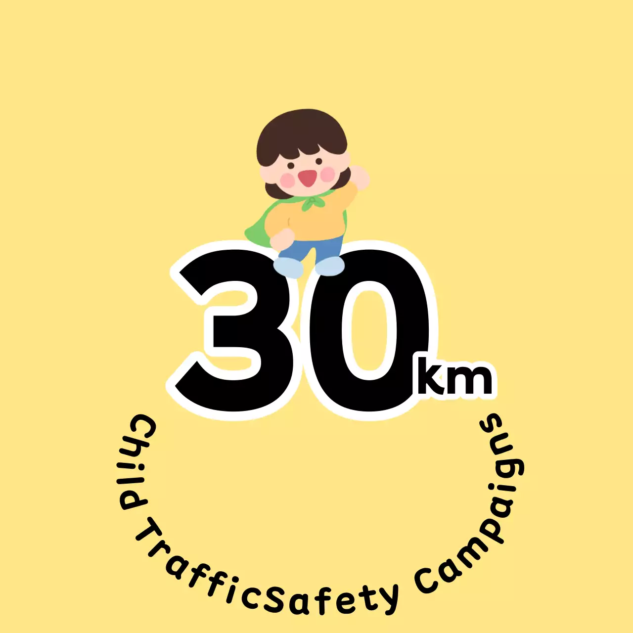 Kampanye keselamatan jalan yang lucu dan menggemaskan dengan karakter anak-anak