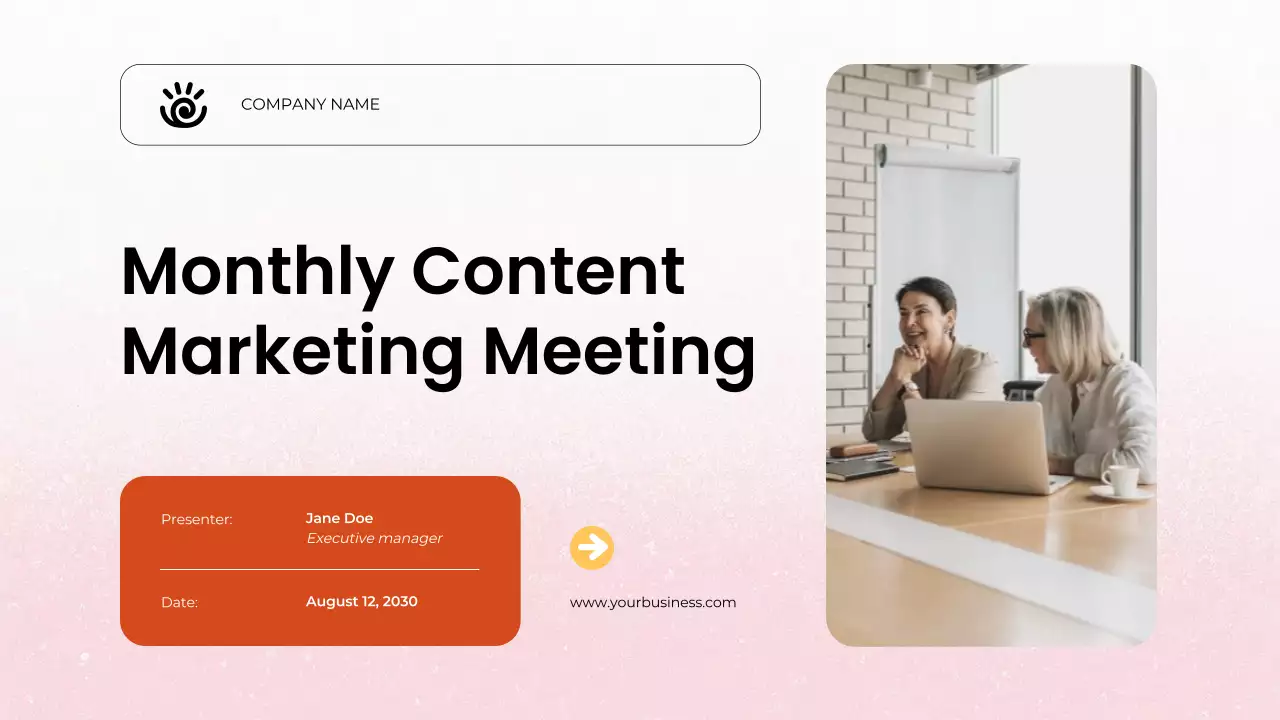 Orange Professional Marketing Presentation