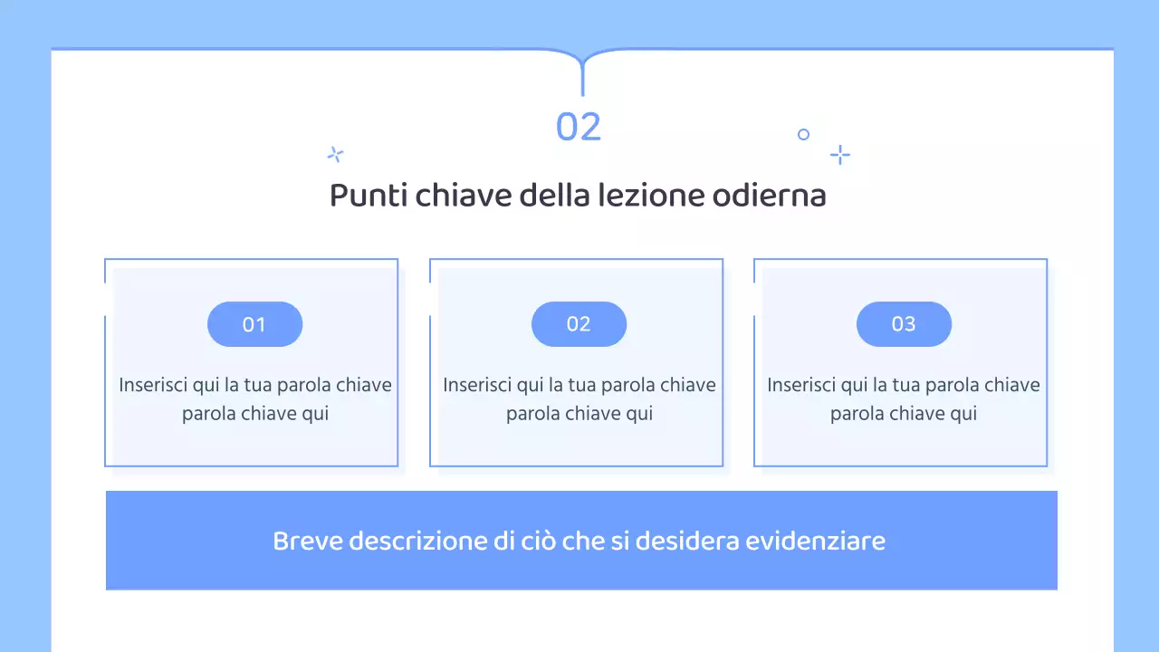 Piano di lezione semplice per insegnanti di scuola in blu e bianco