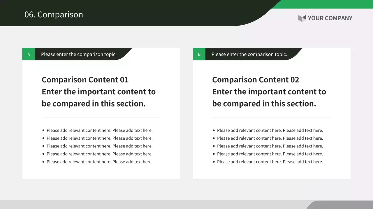 초록색과 검정의 기본 기업 보고서
