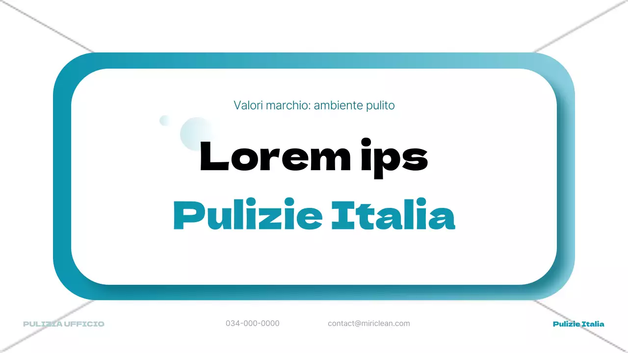 Prospetto verticale di un servizio di pulizia per uffici moderno e di colore blu chiaro