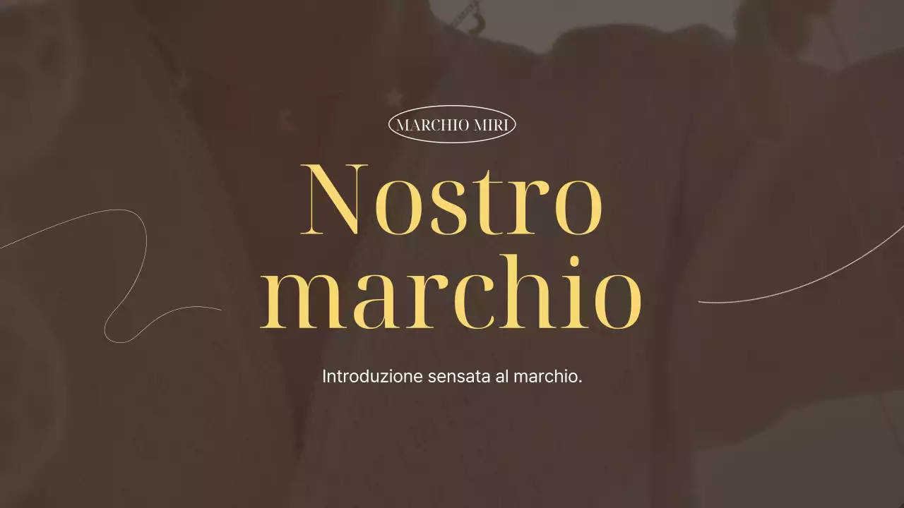 Un marchio di lusso per piccole imprese in giallo e marrone