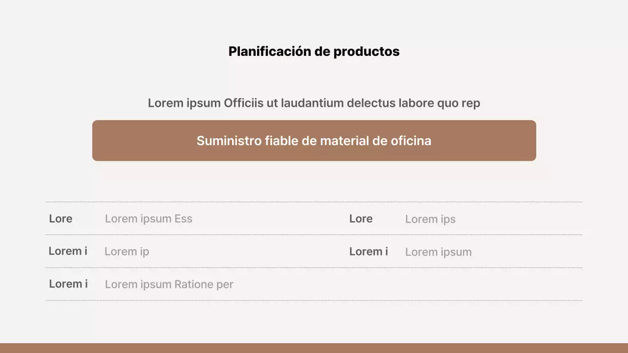 Sencilla propuesta de merchandising en marrón y beige