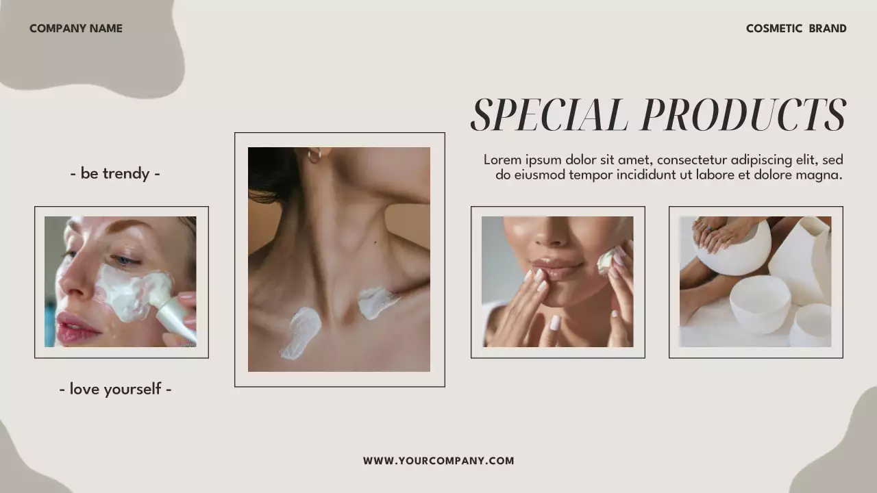 Beige Modern Cosmetic Presentation