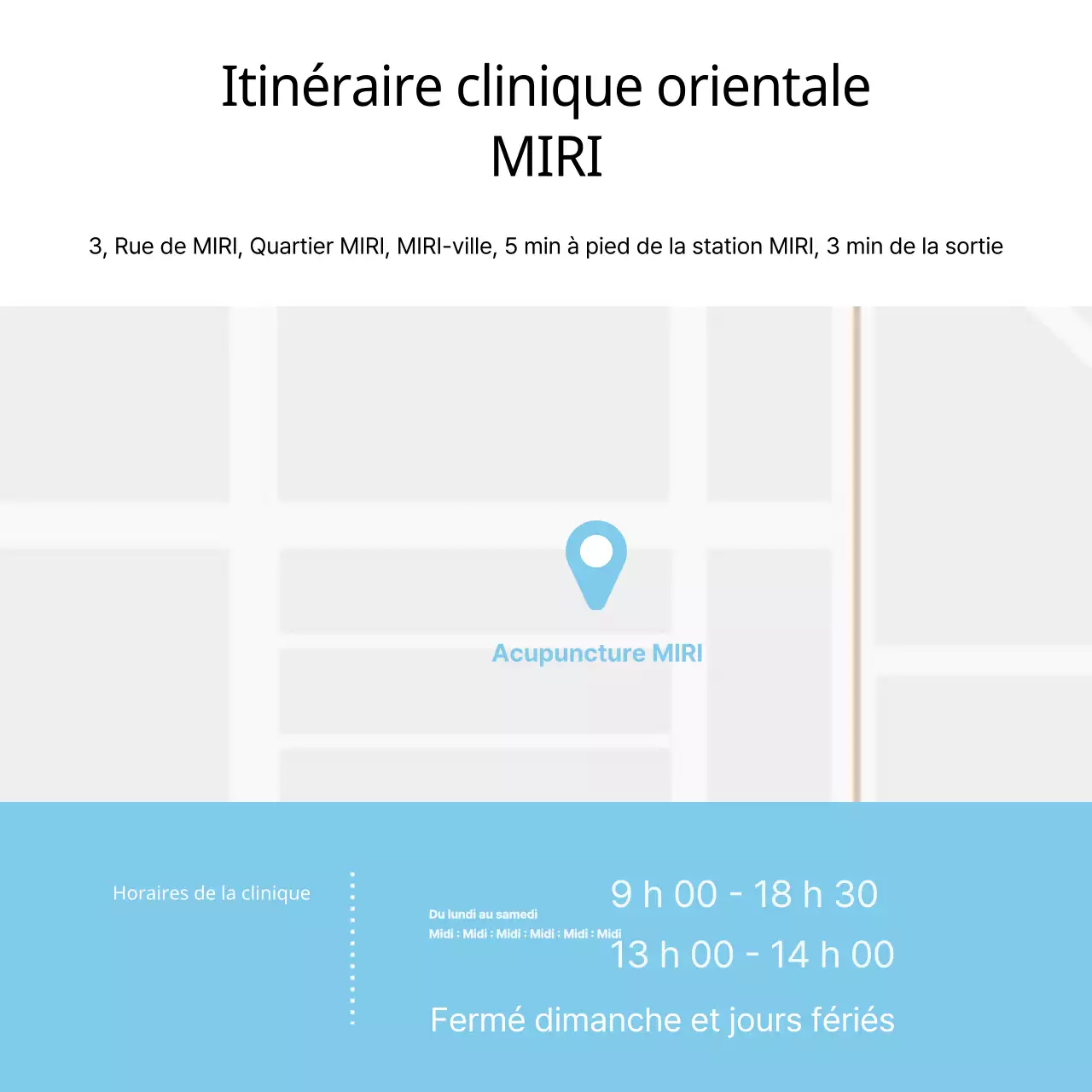 Promotion d'une clinique de médecine chinoise simple pour la croissance des enfants en bleu clair et orange