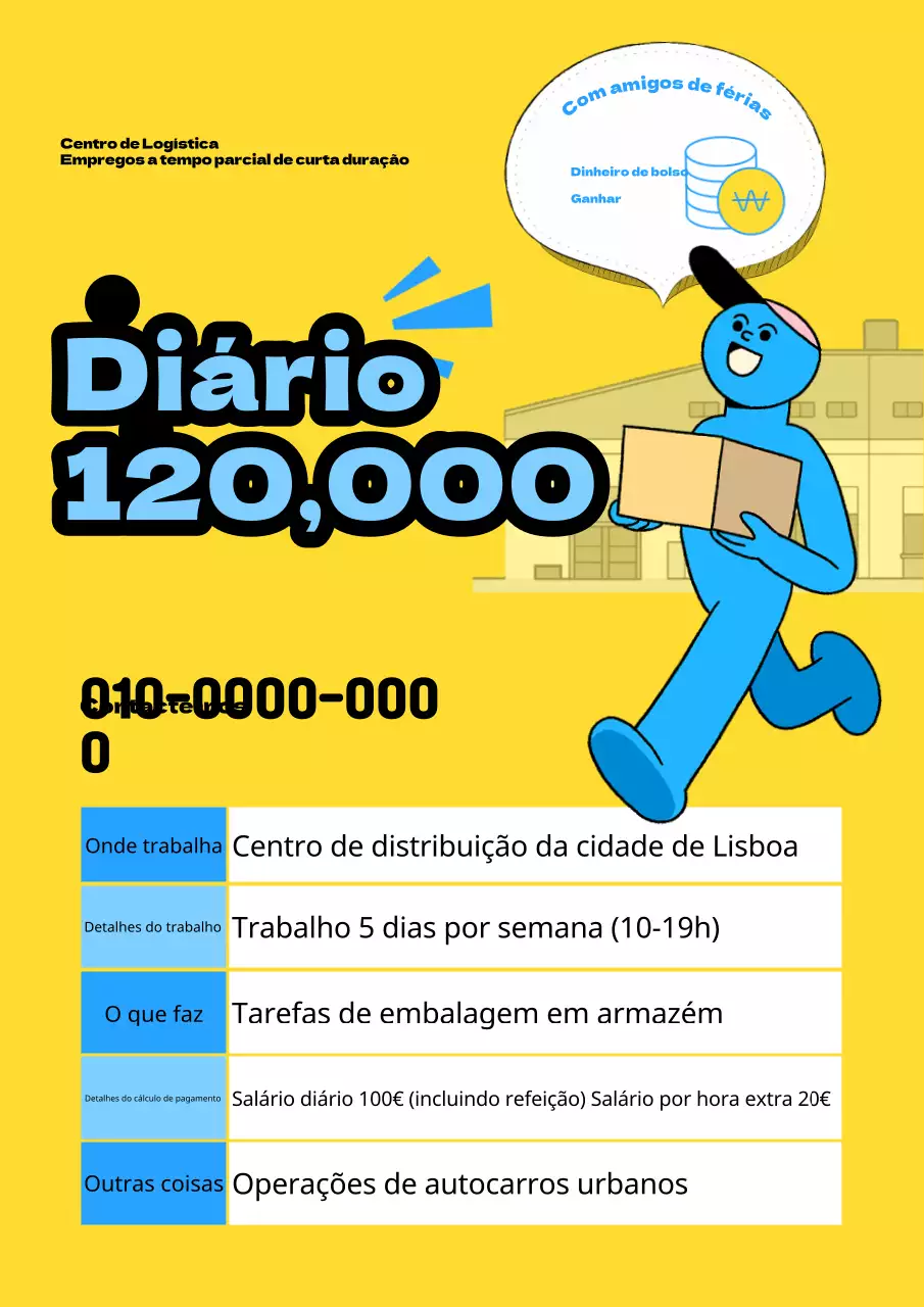 Promover o recrutamento de uma alba logística amarela e kitsch