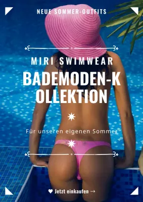 Werben Sie für moderne Sommer-Strandmode in Weiß