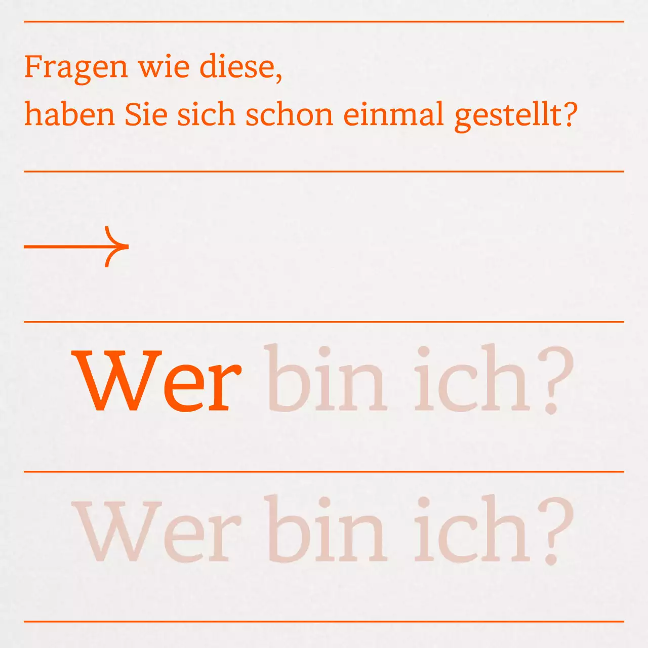 Eine einfache orangefarbene Werbung für eine Vorlesung über junge Geisteswissenschaften.