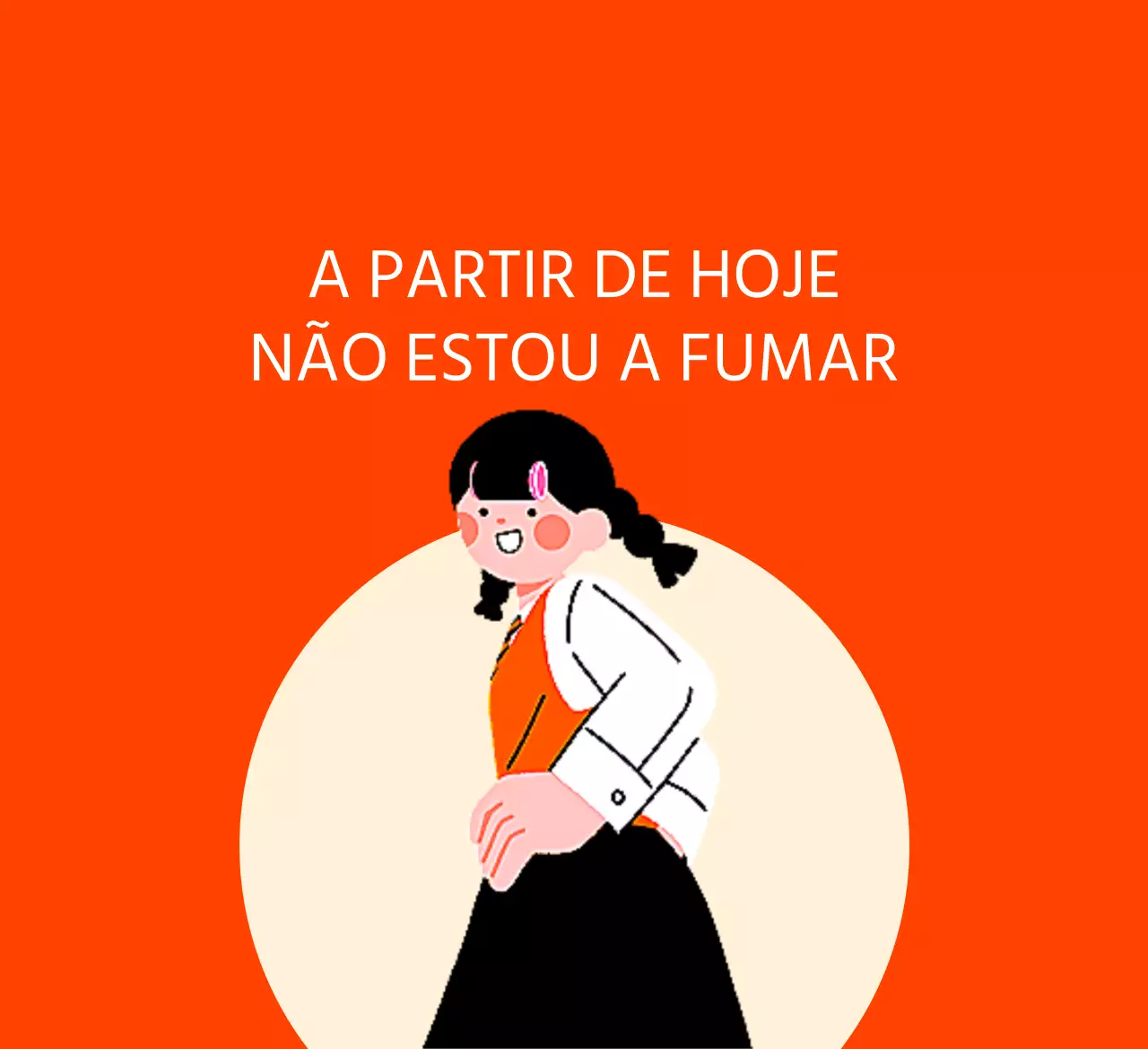 Design sem fumo com ilustrações engraçadas de estudantes